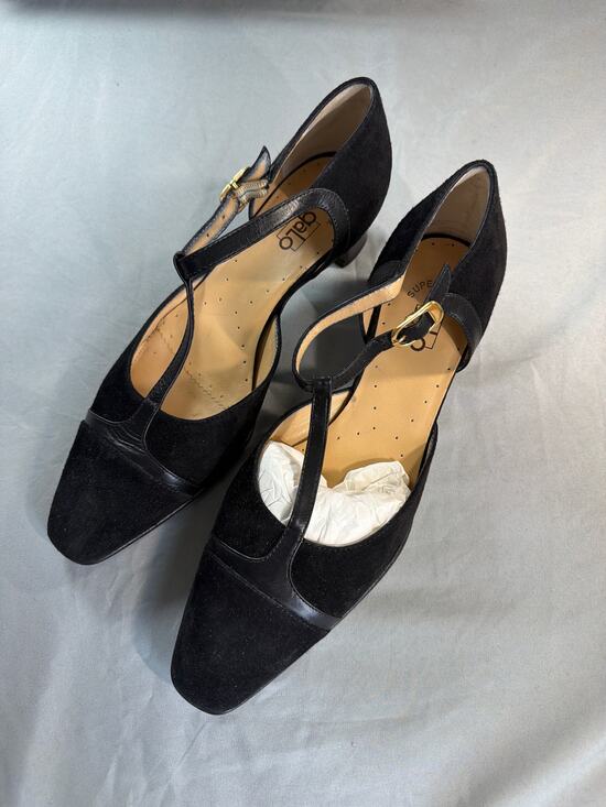 Galo Shoes - Galo Black Suede T-Strap heels women's size 38